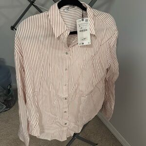 Women’s Zara stripped dress shirt